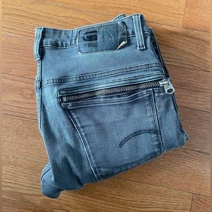 G-Star RAW Men’s Faded Black Jeans, Size 30 Slim